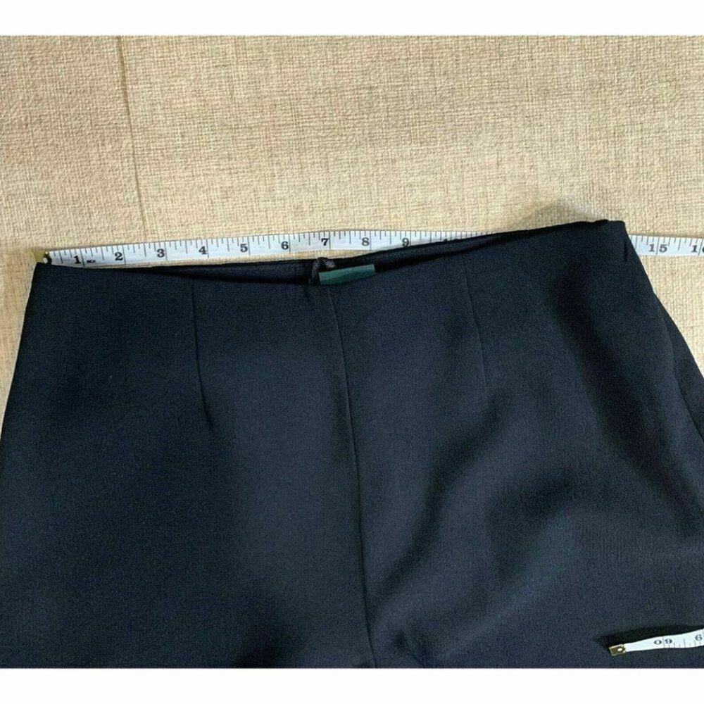 Lauren Ralph Lauren Black Wide Leg Dress Pants Sz 6 Triacetate Blend high waist - Picture 9 of 12